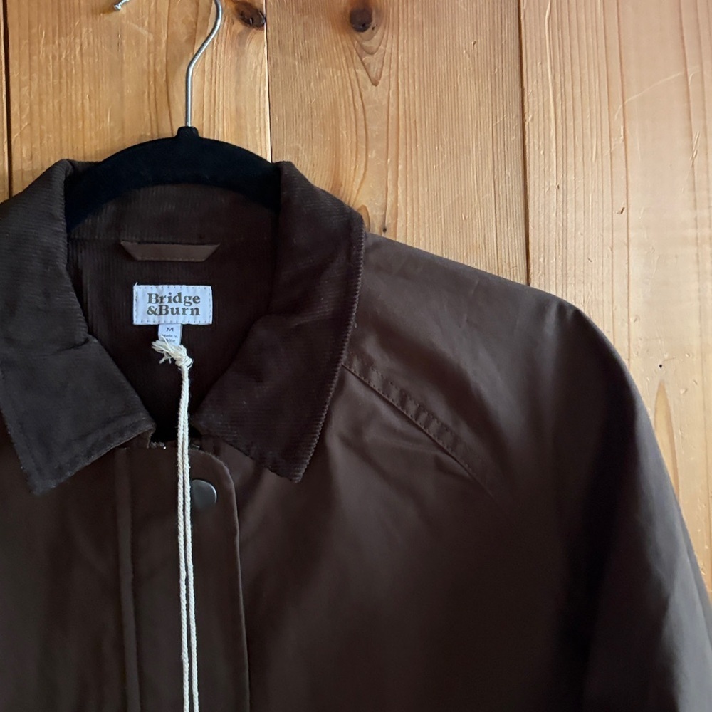 Nwt Bridge & Burn Ponderosa Olive Waxed Cotton Millerain Jacket — image 2 of 4
